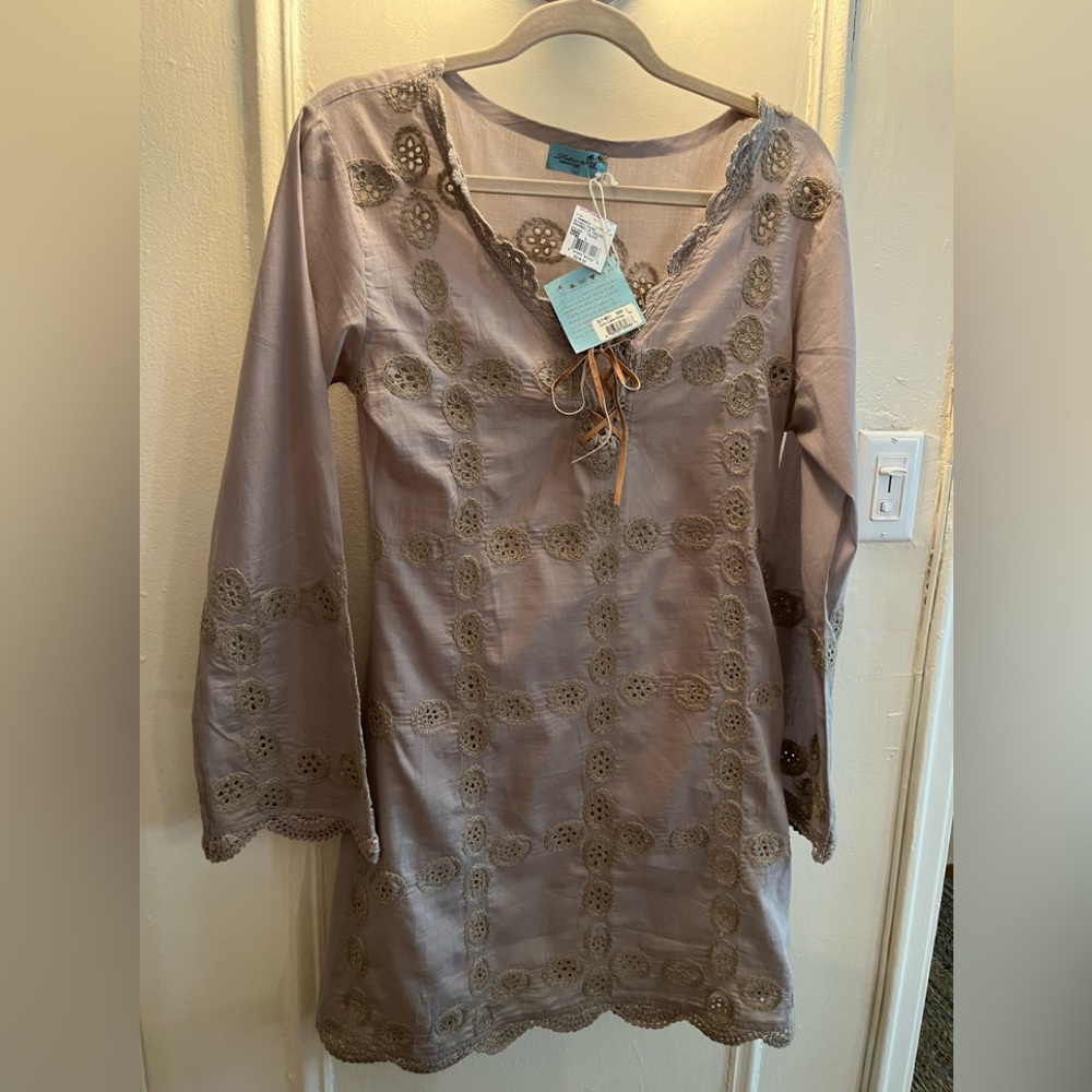 Letarte cotton dress/cover up. Tag is large/but fits like  SMALL/Medium